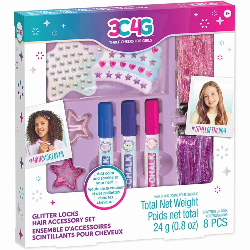 3C4G Imagination Land Glitter Locks Hair Accessory Kit - 8pcs