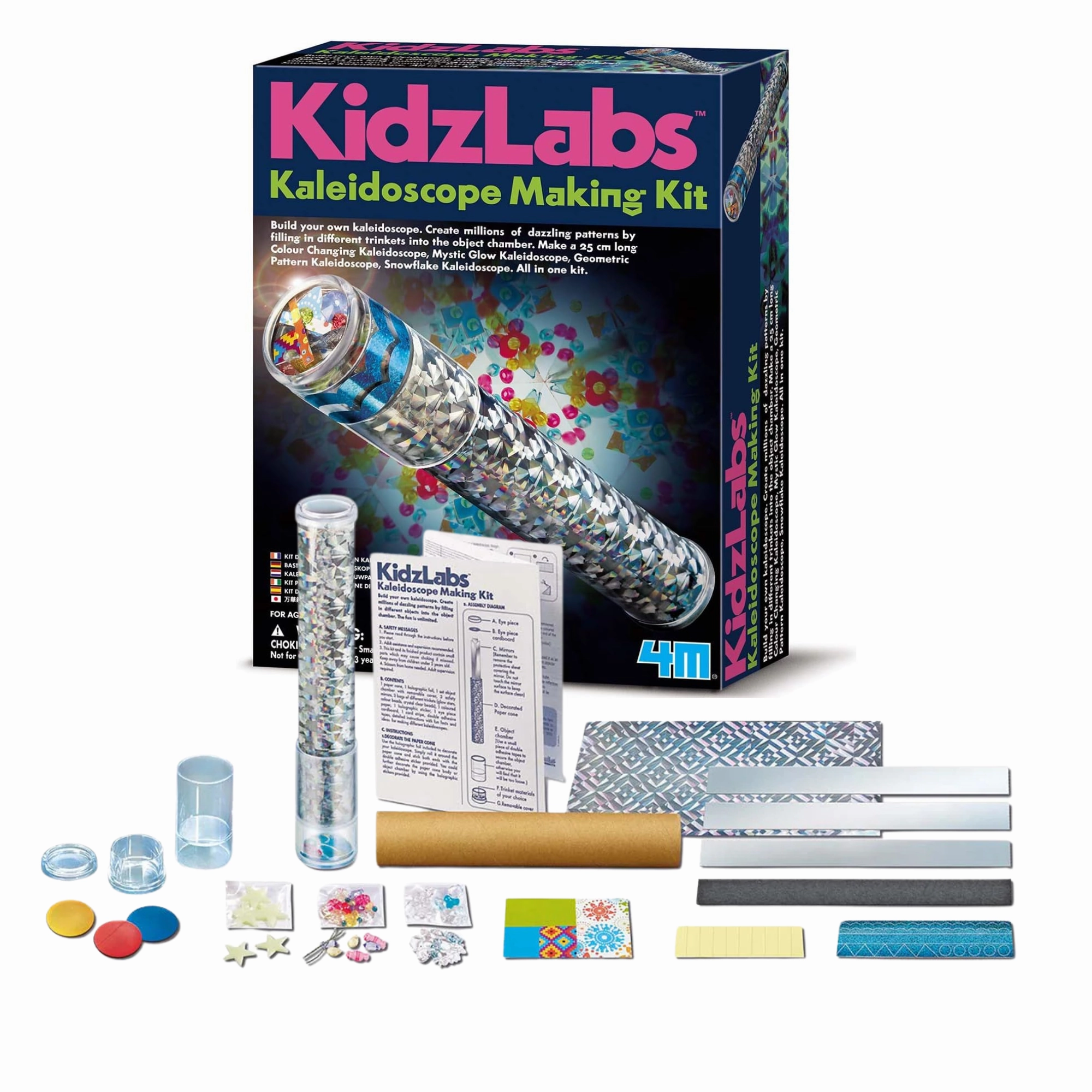4M KidzLabs Kaleidoscope Making STEM Construction Kit for Ages 8 & Up