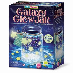 4M KidzMaker Create a Galaxy Glow Jar Craft Kit for Kids Ages 5 and Up