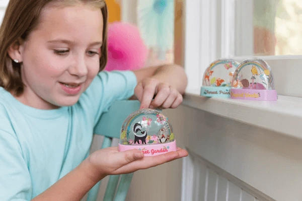 4M KidzMaker Glitter Rainbow Snow Domes Craft Kit for Ages 5 and Up
