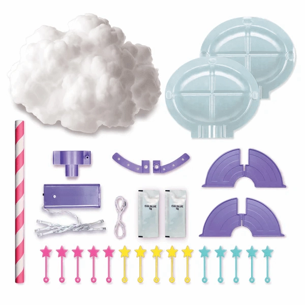 4M KidzMaker Make Your Own Fluffy Cloud Light Kit for Ages 5 and Up