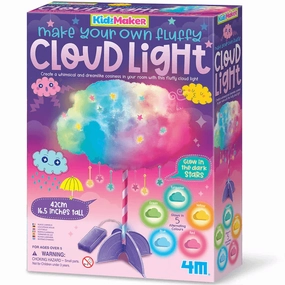4M KidzMaker Make Your Own Fluffy Cloud Light Kit for Ages 5 and Up