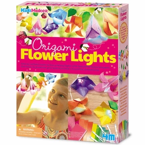 4M KidzMaker Make Your Own Origami Flower String Lights for Age 5 & Up