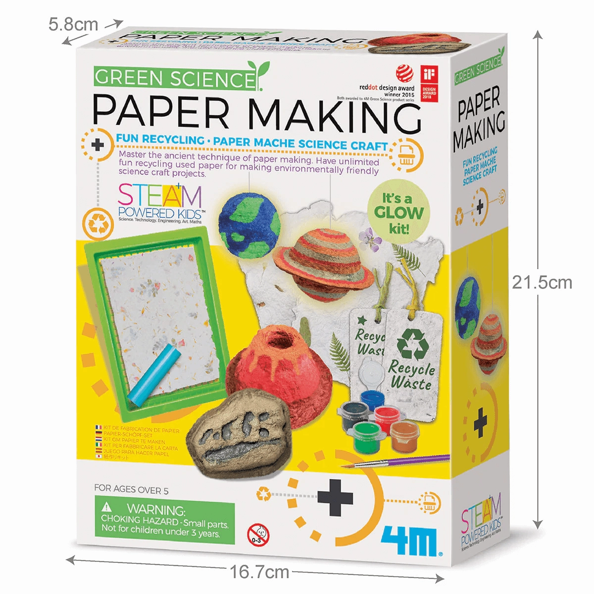 4M STEAM Powered Kids Green Science Paper Making Kit for Ages 5 and Up