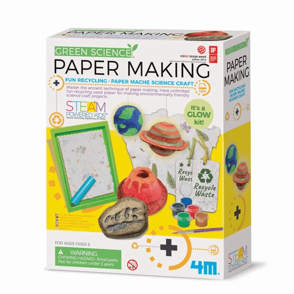 4M STEAM Powered Kids Green Science Paper Making Kit for Ages 5 and Up