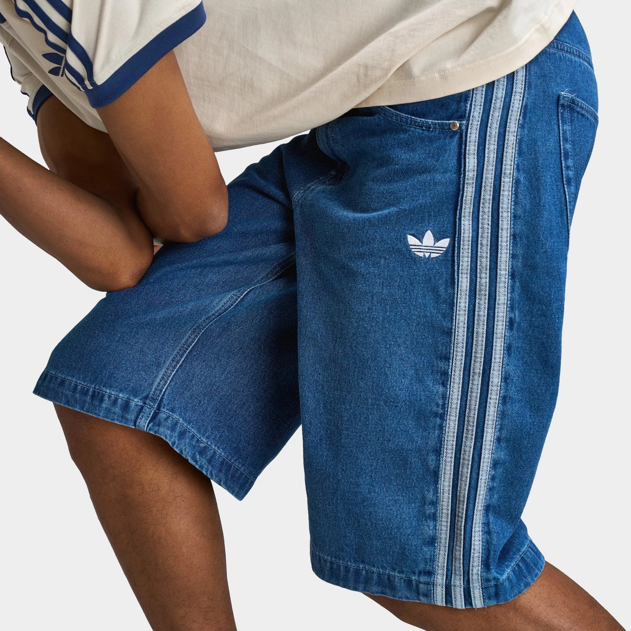 Adidas Adidas Adicolor Denim Firebird Shorts / Blue