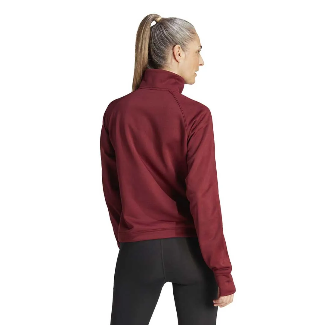 adidas - Women's Aeroready Game & Go Quarter-Zip Fleece Top (HY3225)