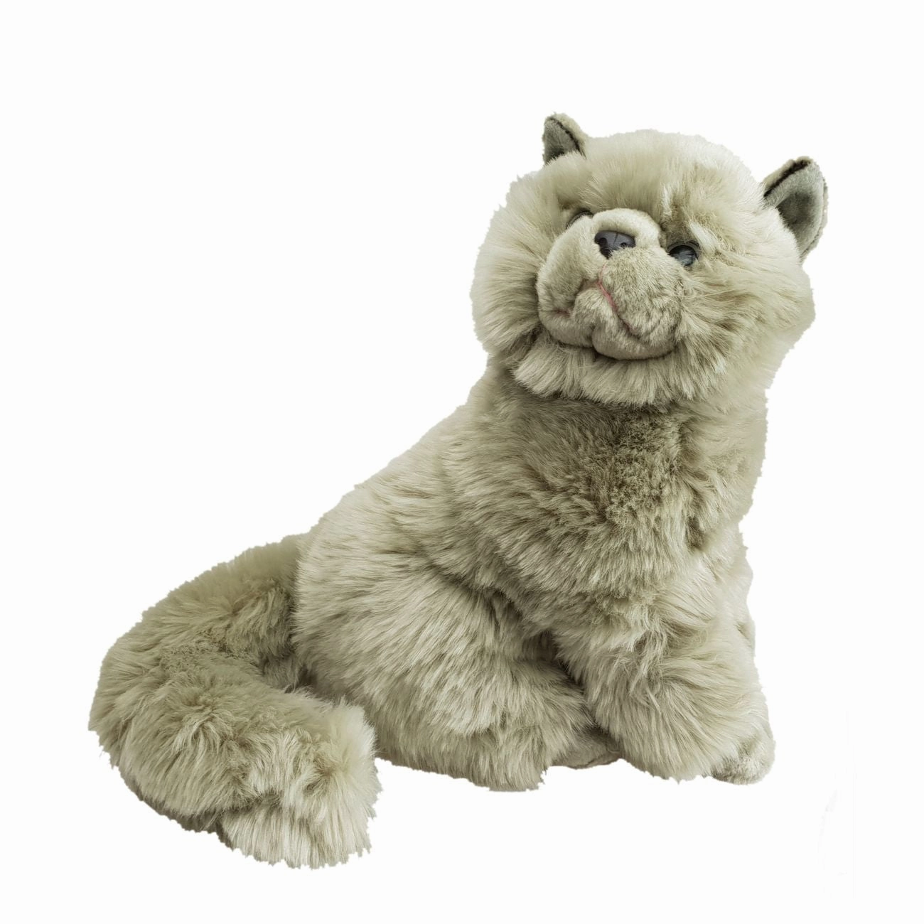 Antics Soft Touch Grey Cat Sitting 25cm