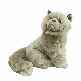 Antics Soft Touch Grey Cat Sitting 25cm