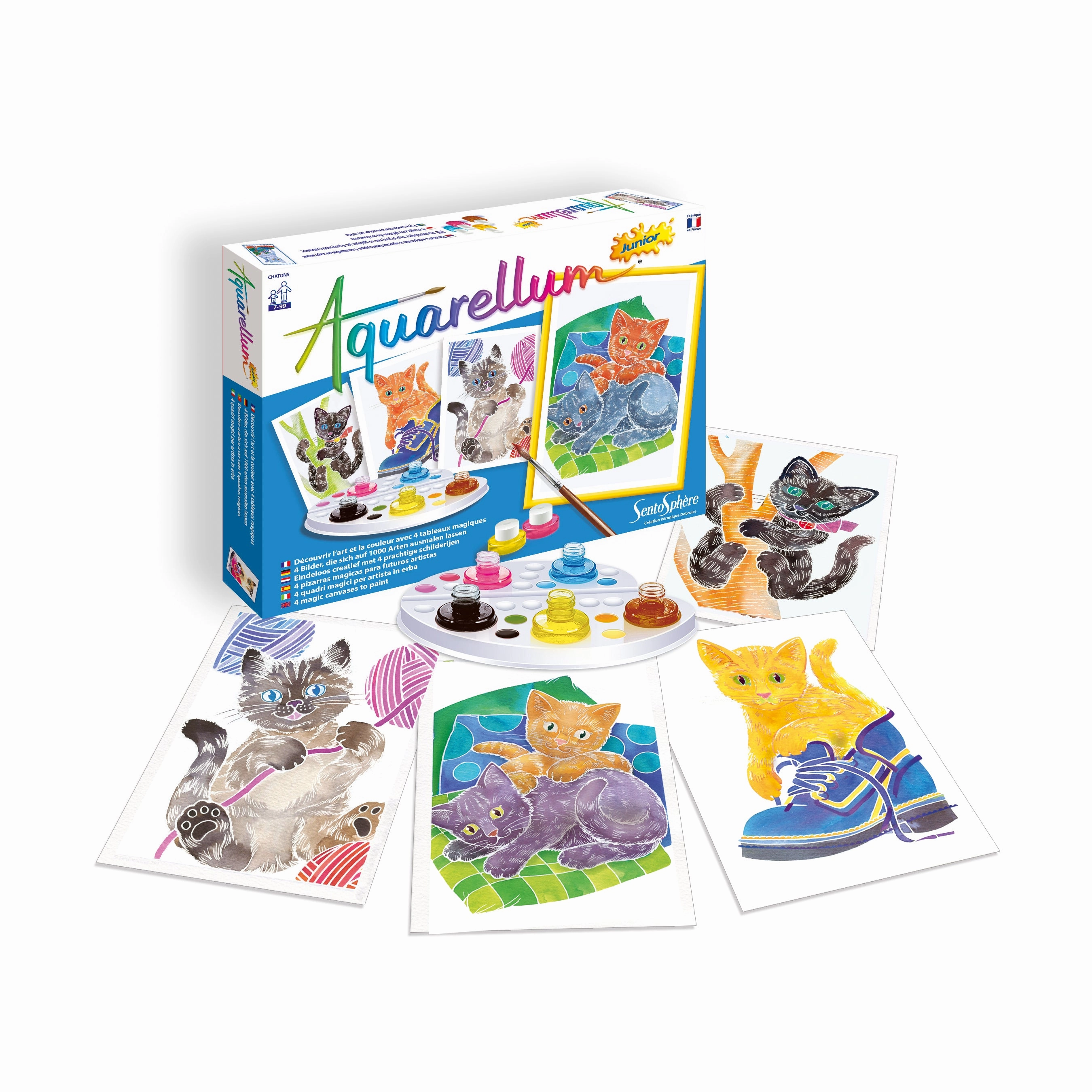 Aquarellum Junior Watercolor Kittens Painting Kit