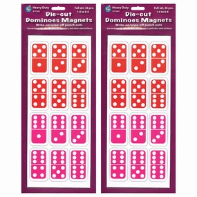 Ashley Productions Die-Cut Magnetic Dominoes - Colorful Educational Set
