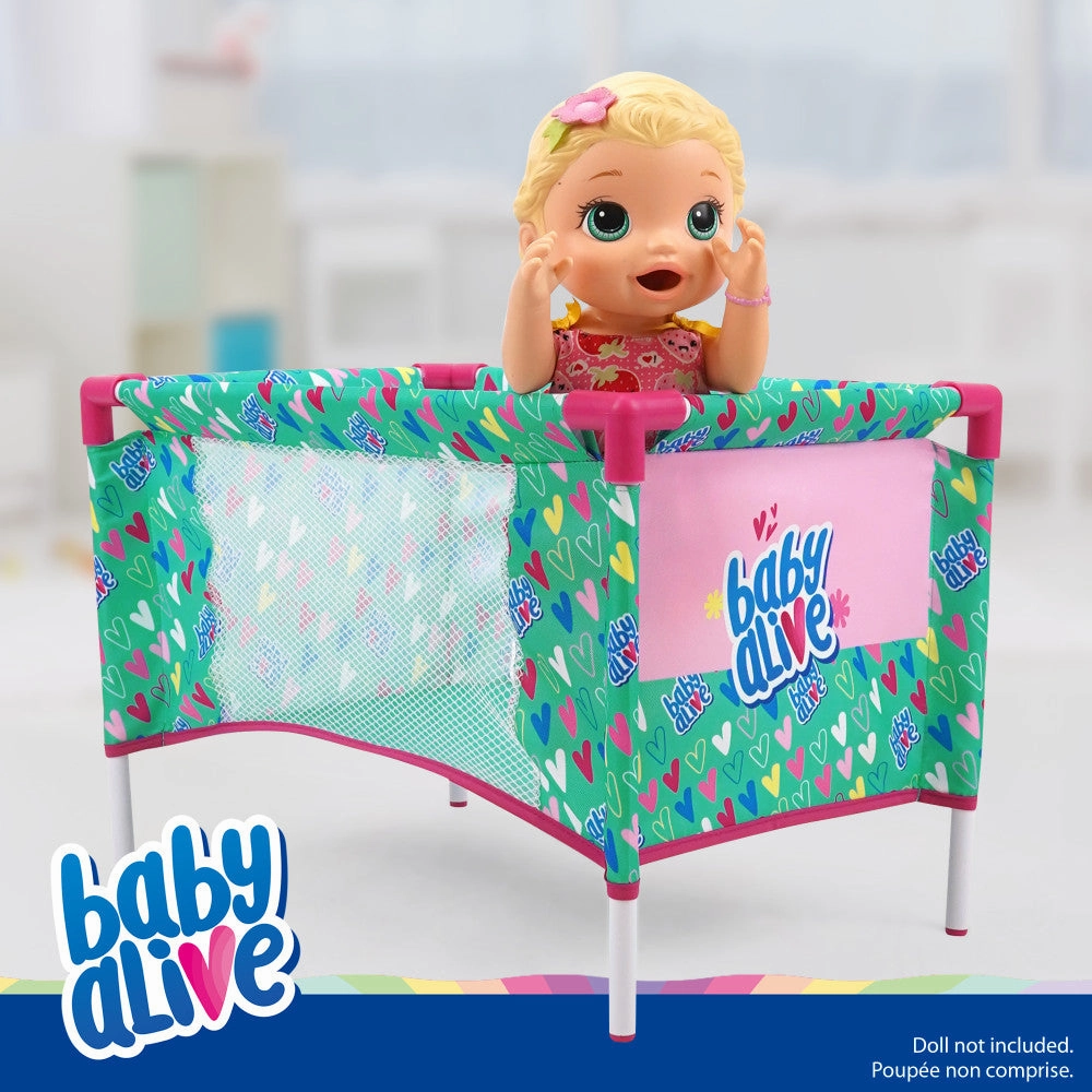 Baby Alive 7-Piece At Home Play Set with Doll Accessories - Green/Pink