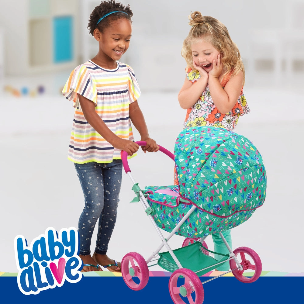 Baby Alive Deluxe Doll Pram Playset - Heart Design, Multi-Color