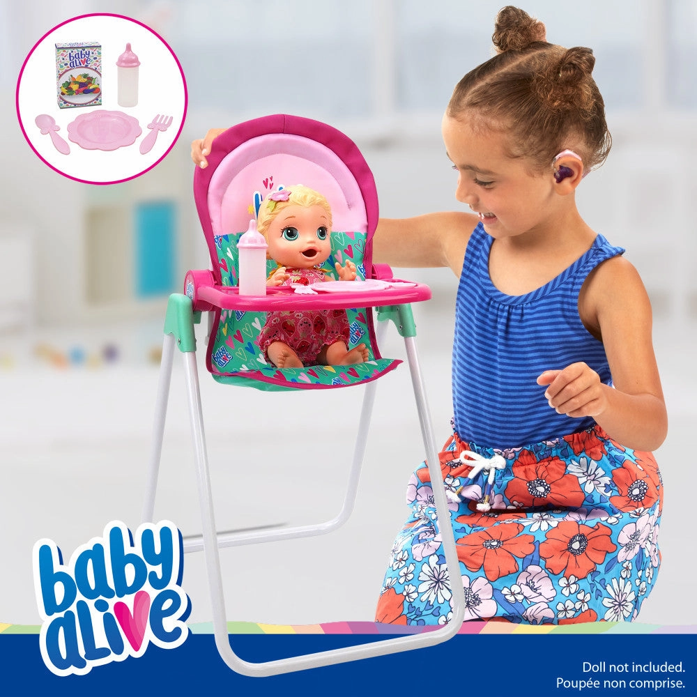 Baby Alive Doll Highchair Set - Colorful Mealtime Magic for Ages 3 