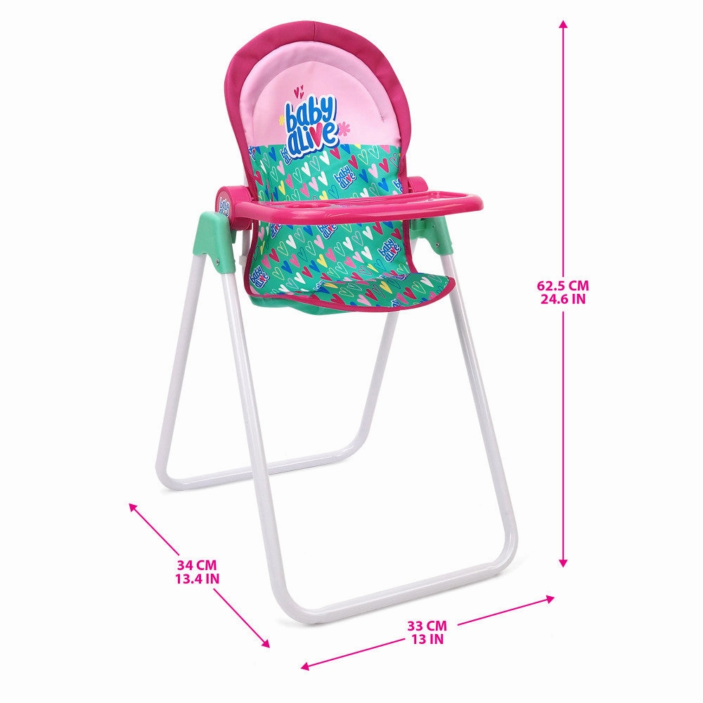Baby Alive Doll Highchair Set - Colorful Mealtime Magic for Ages 3 