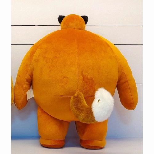 Bagstock Tiny Headed Plush Fox 15 Inch - Vibrant Orange