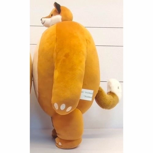 Bagstock Tiny Headed Plush Fox 15 Inch - Vibrant Orange