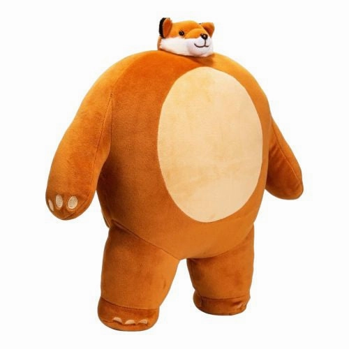Bagstock Tiny Headed Plush Fox 15 Inch - Vibrant Orange