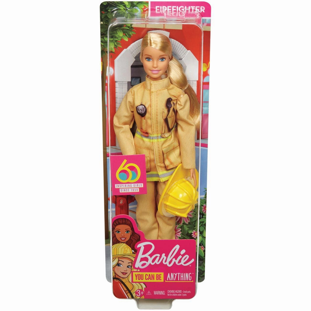 Barbie 60Th Anniversary Celebration Career Doll Firefighter
