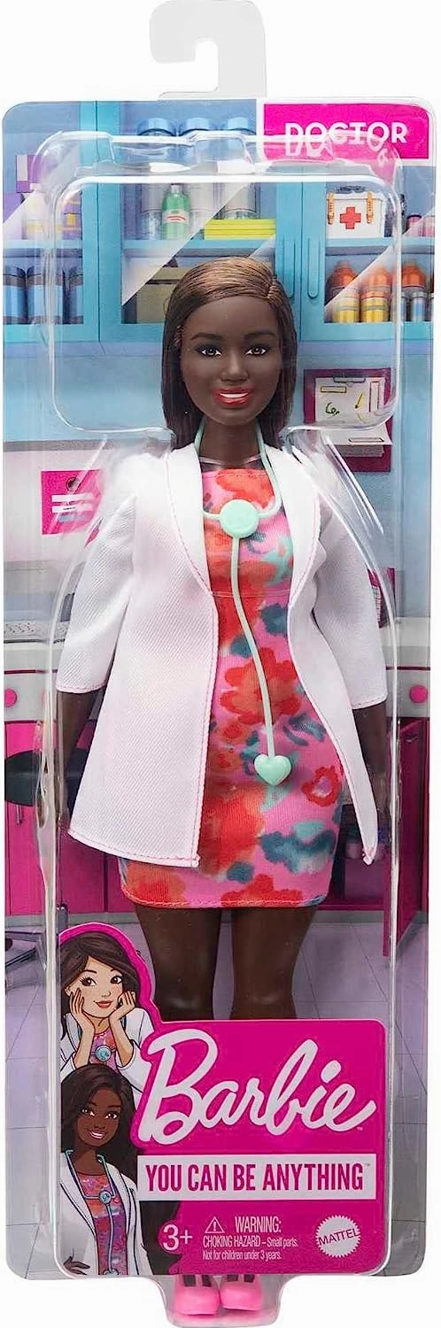 Barbie Career 12 Inch Doctor Doll with Brunette Hair, Curvy Shape With Accessories