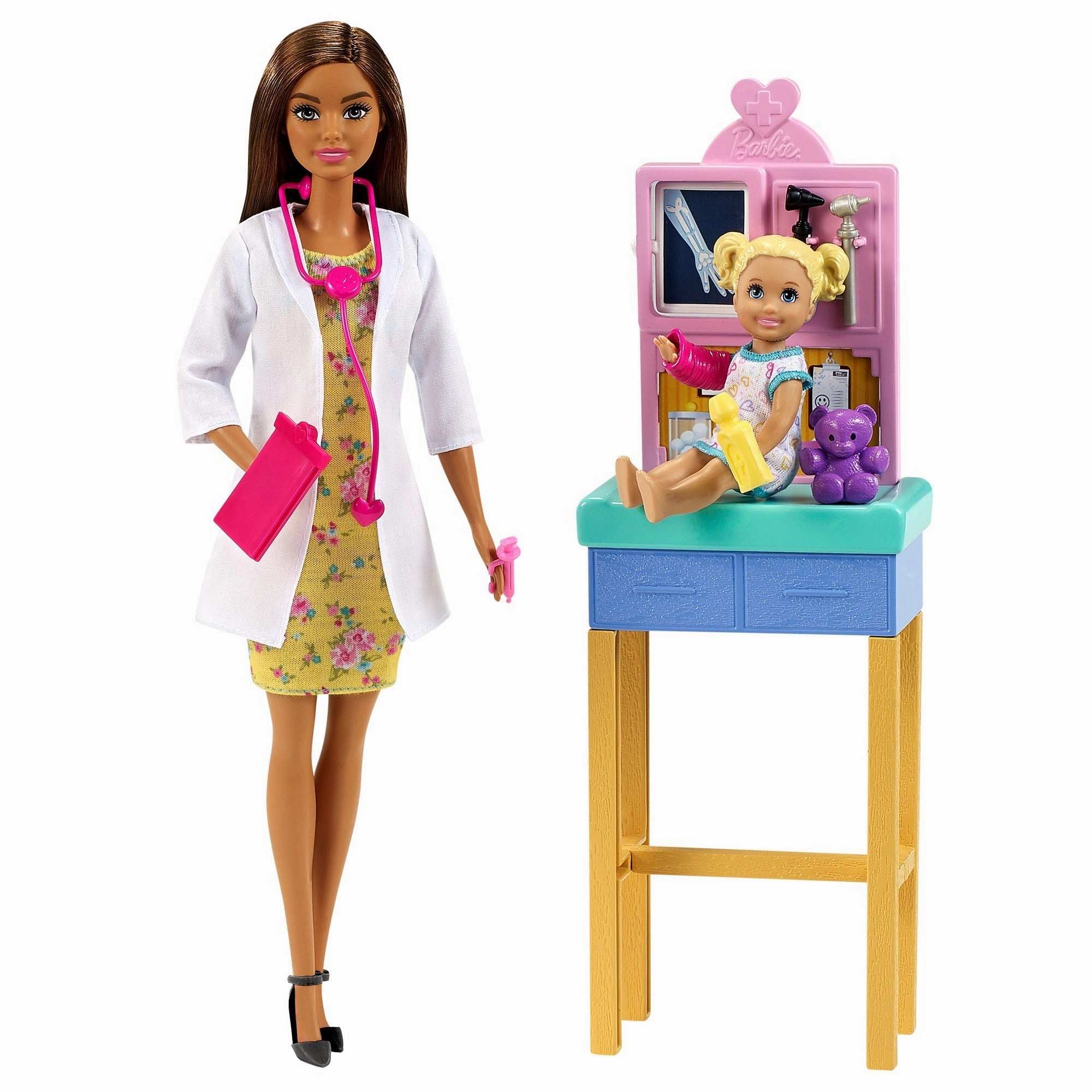 Barbie Career Doll & Playset - Pediatrician Brunette
