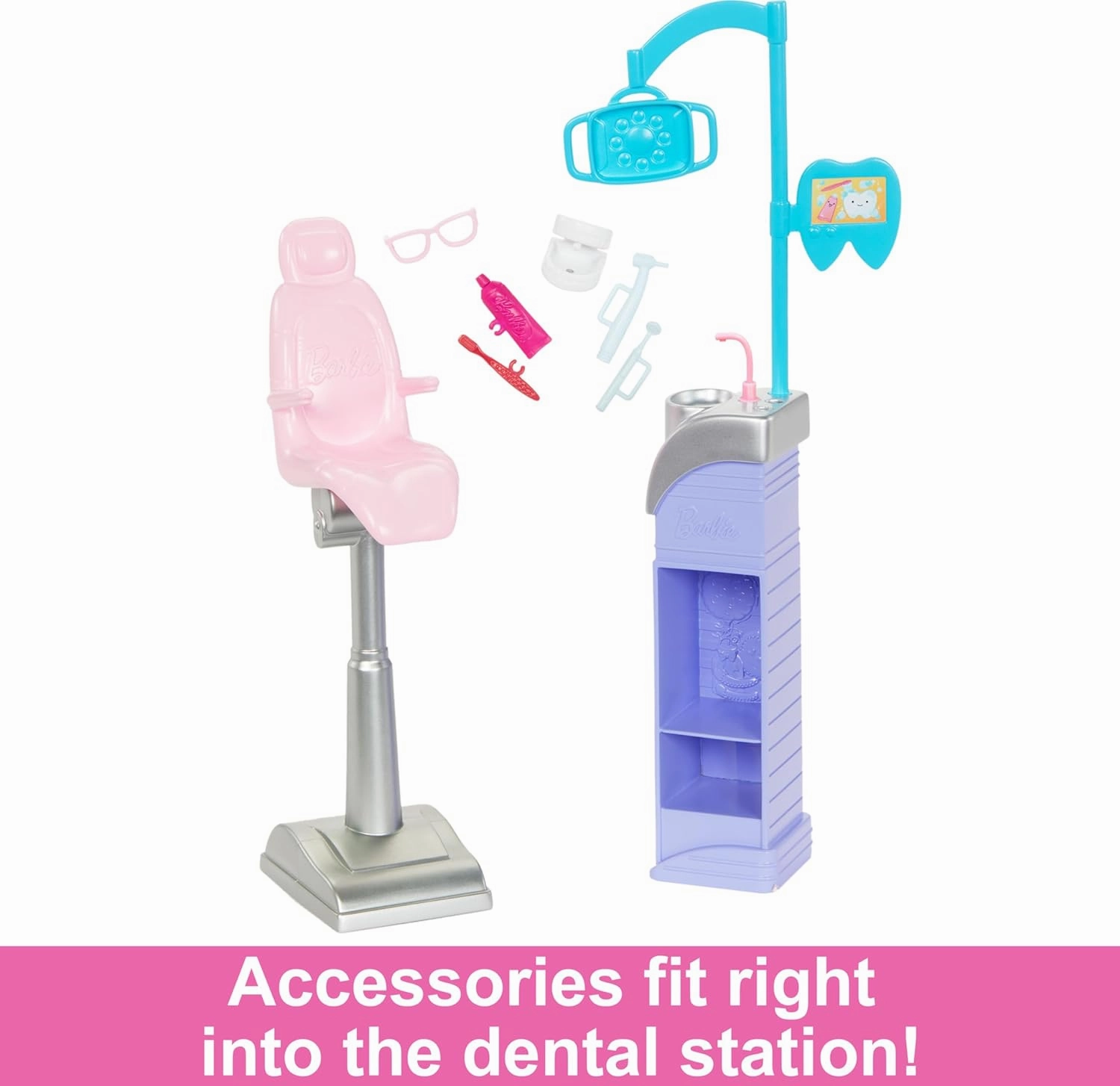 Barbie Careers Blonde Hair Dentist Doll and Playset with Accessories Medical Doctor Set for Kids Ages 3 