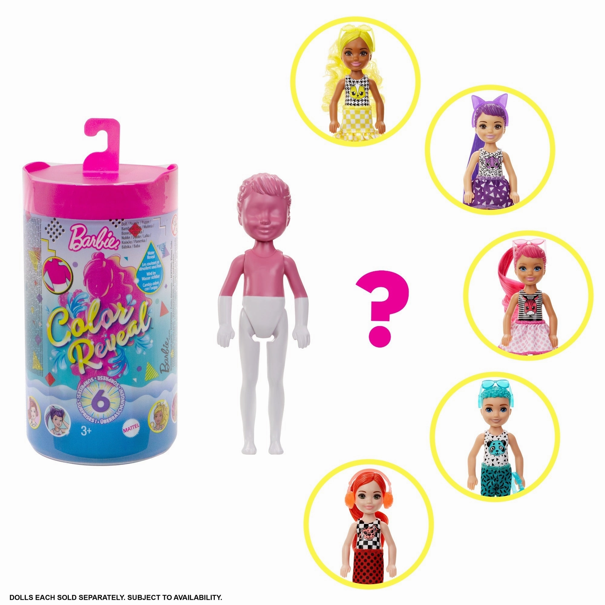 Barbie Colour Reveal Doll Chelsea Colour Block Series