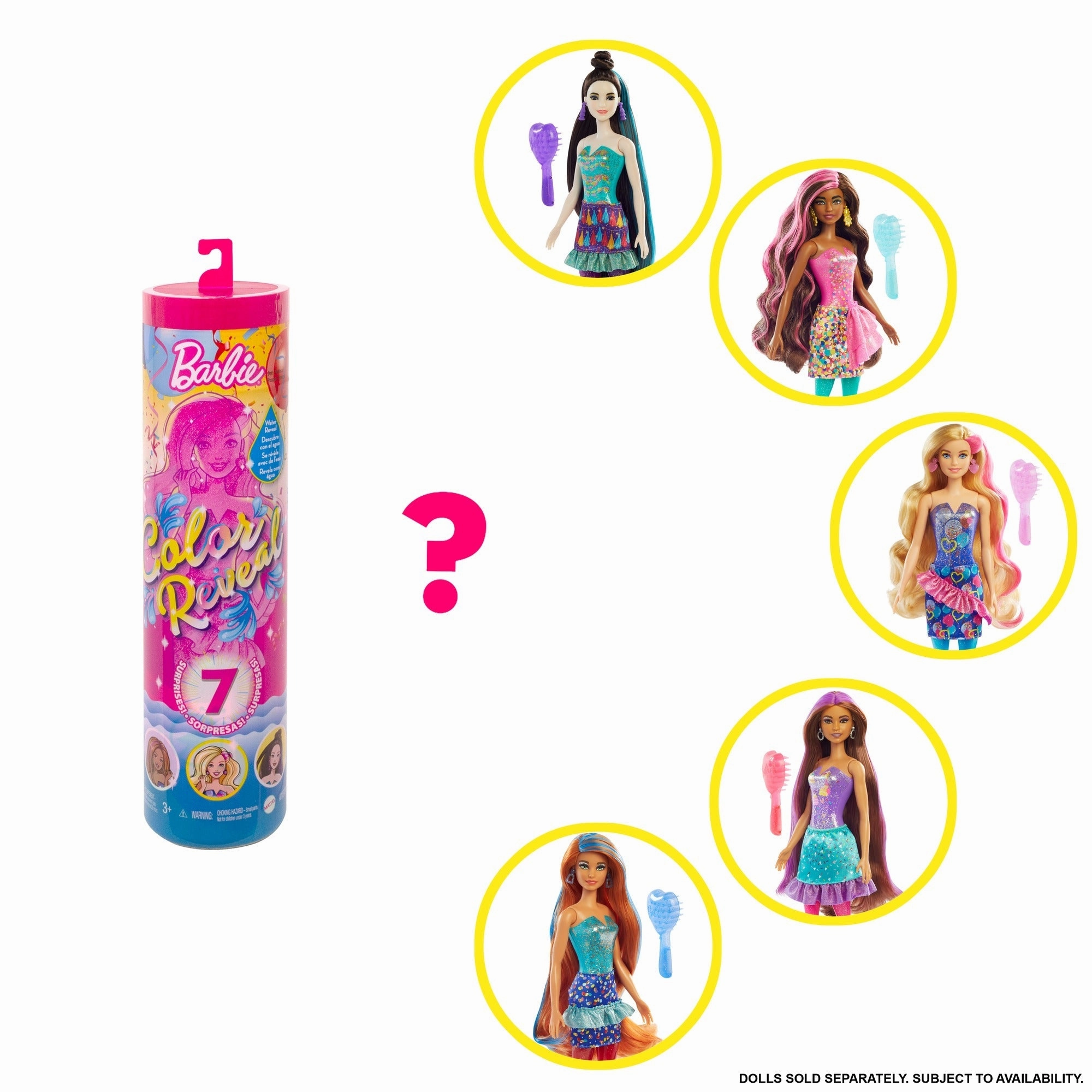 Barbie Colour Reveal Doll Hot Pink Tube