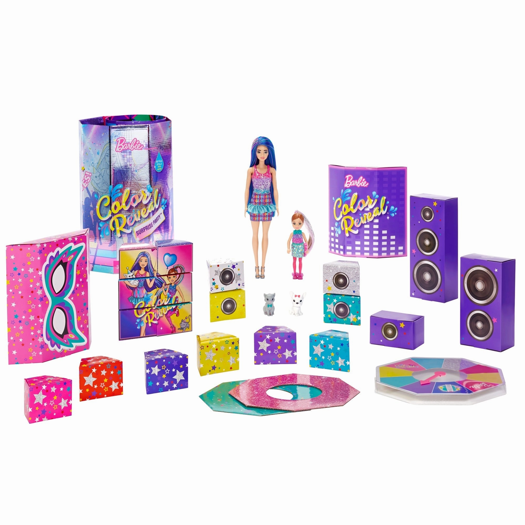 Barbie Colour Reveal Surprise Party Dolls And Accessories