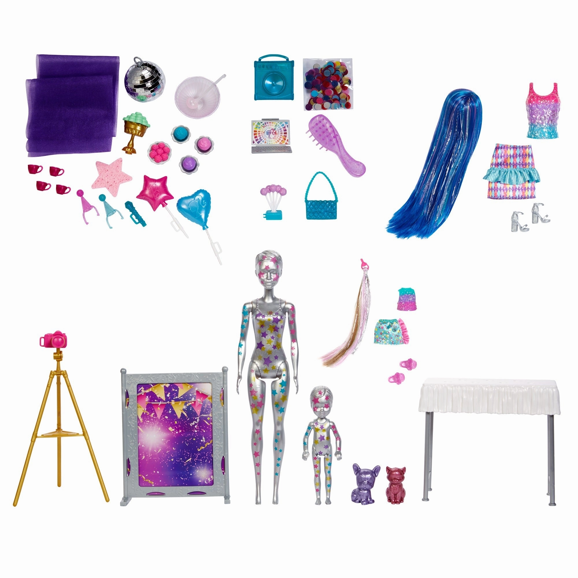 Barbie Colour Reveal Surprise Party Dolls And Accessories
