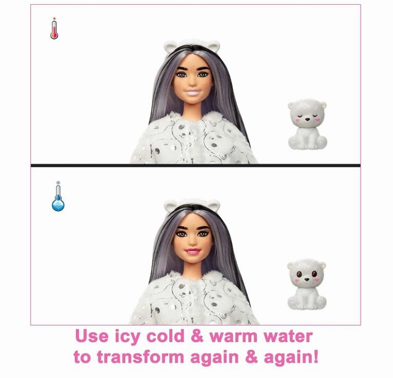 Barbie Cutie Reveal Winter Sparkle Series Polar Bear