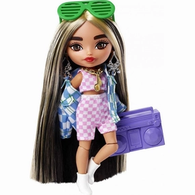 Barbie Extra Minis Doll Checkered Outfit