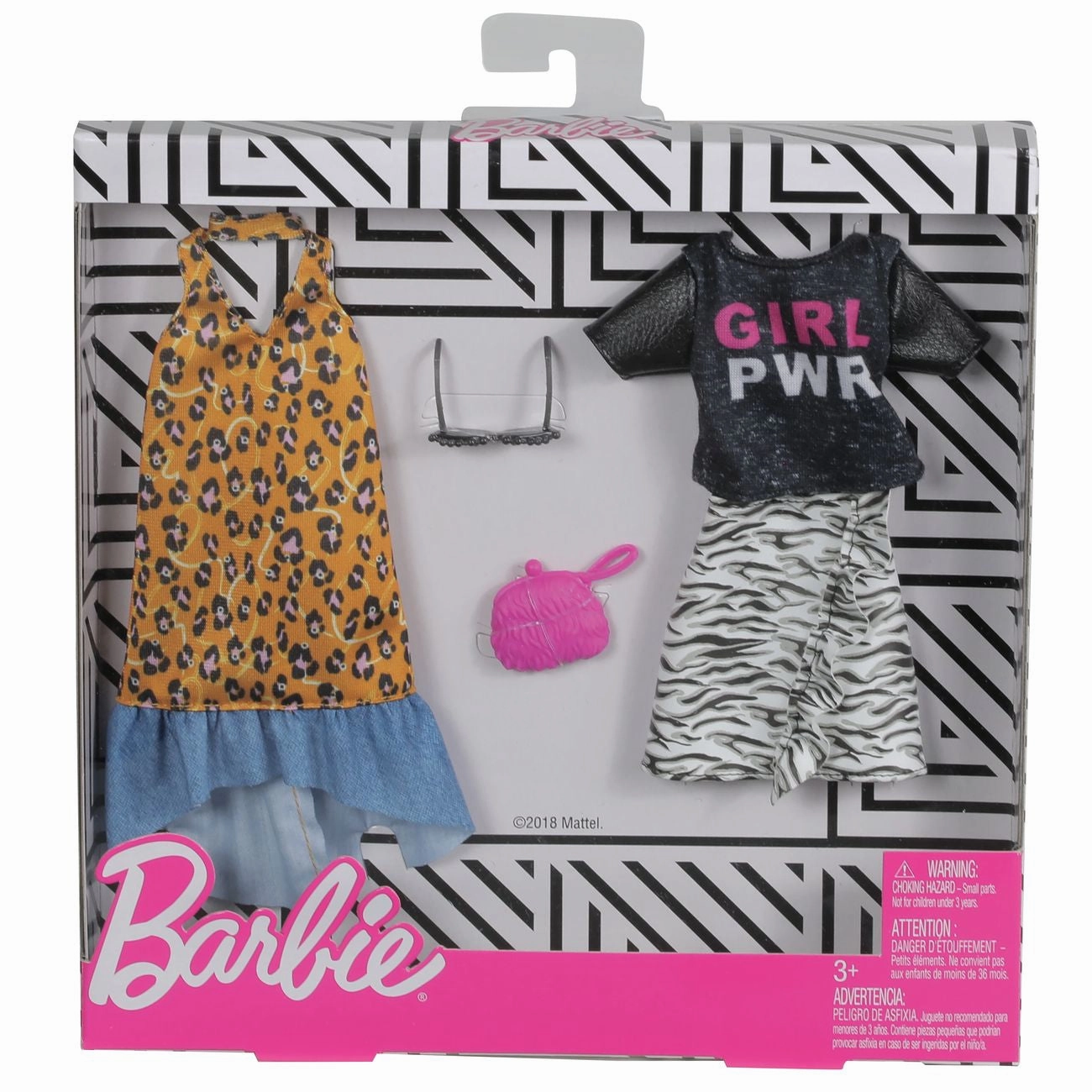 Barbie Fashion 2 Pack Girl Power & Animal Print Outfit