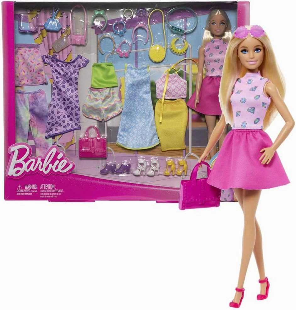 Barbie Fashion Mix-and-Match Clothes and Doll For Kids Ages 3 