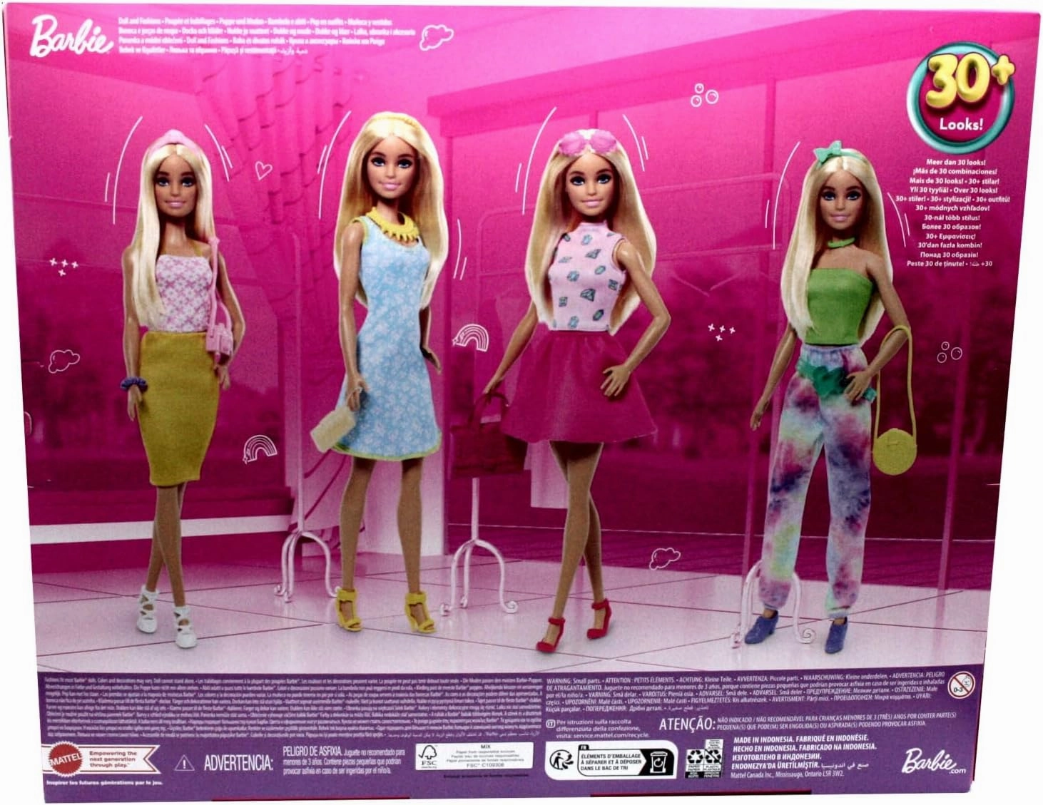 Barbie Fashion Mix-and-Match Clothes and Doll For Kids Ages 3 