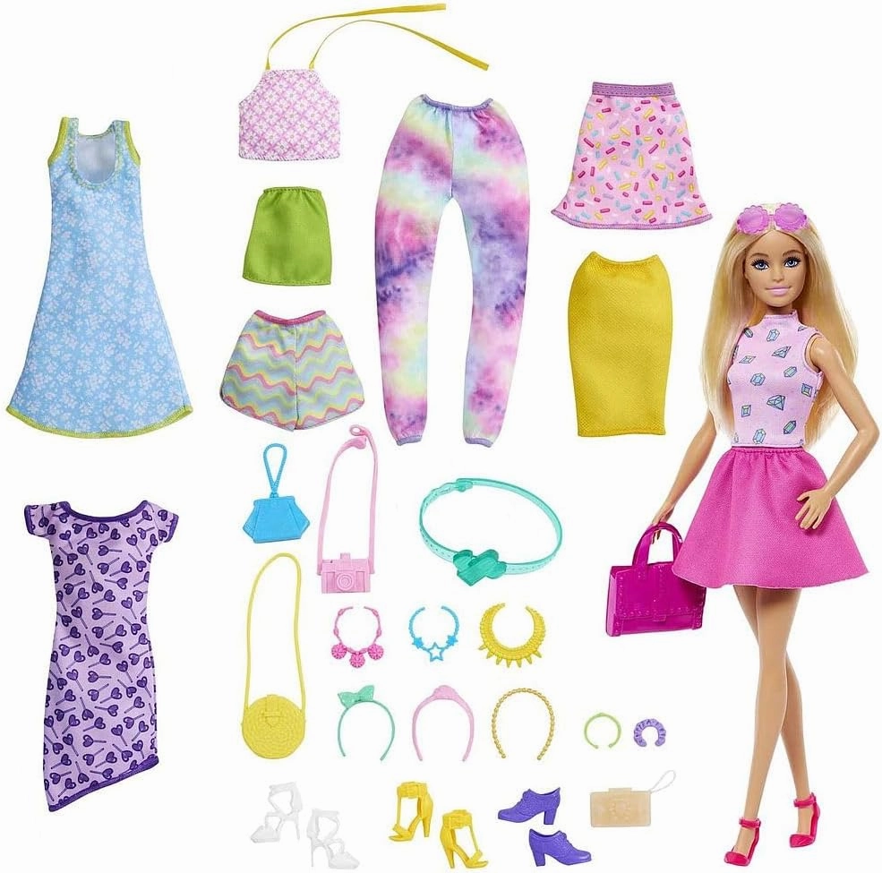 Barbie Fashion Mix-and-Match Clothes and Doll For Kids Ages 3 