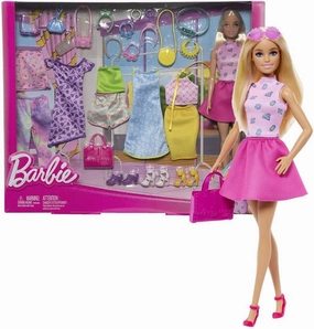 Barbie Fashion Mix-and-Match Clothes and Doll For Kids Ages 3 