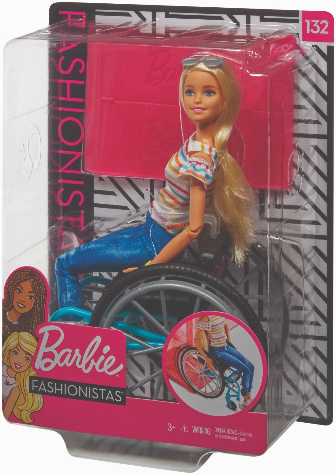 Barbie Fashionista Doll - 132 Blonde With Wheelchair And Ramp