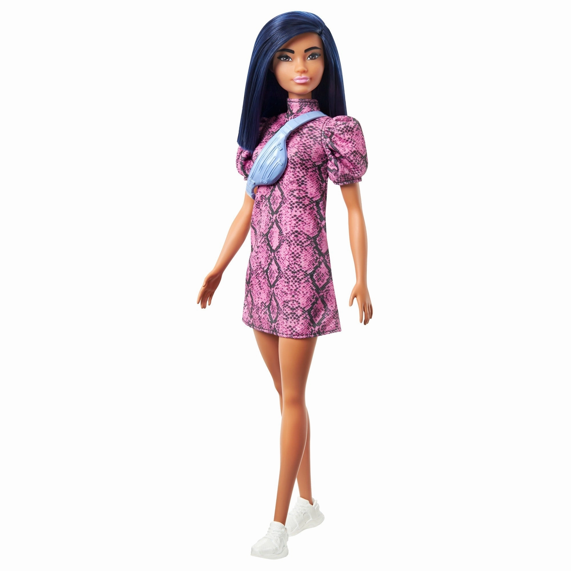 Barbie Fashionista Doll - 143 Pink Snake Print Dress With Waist Bag