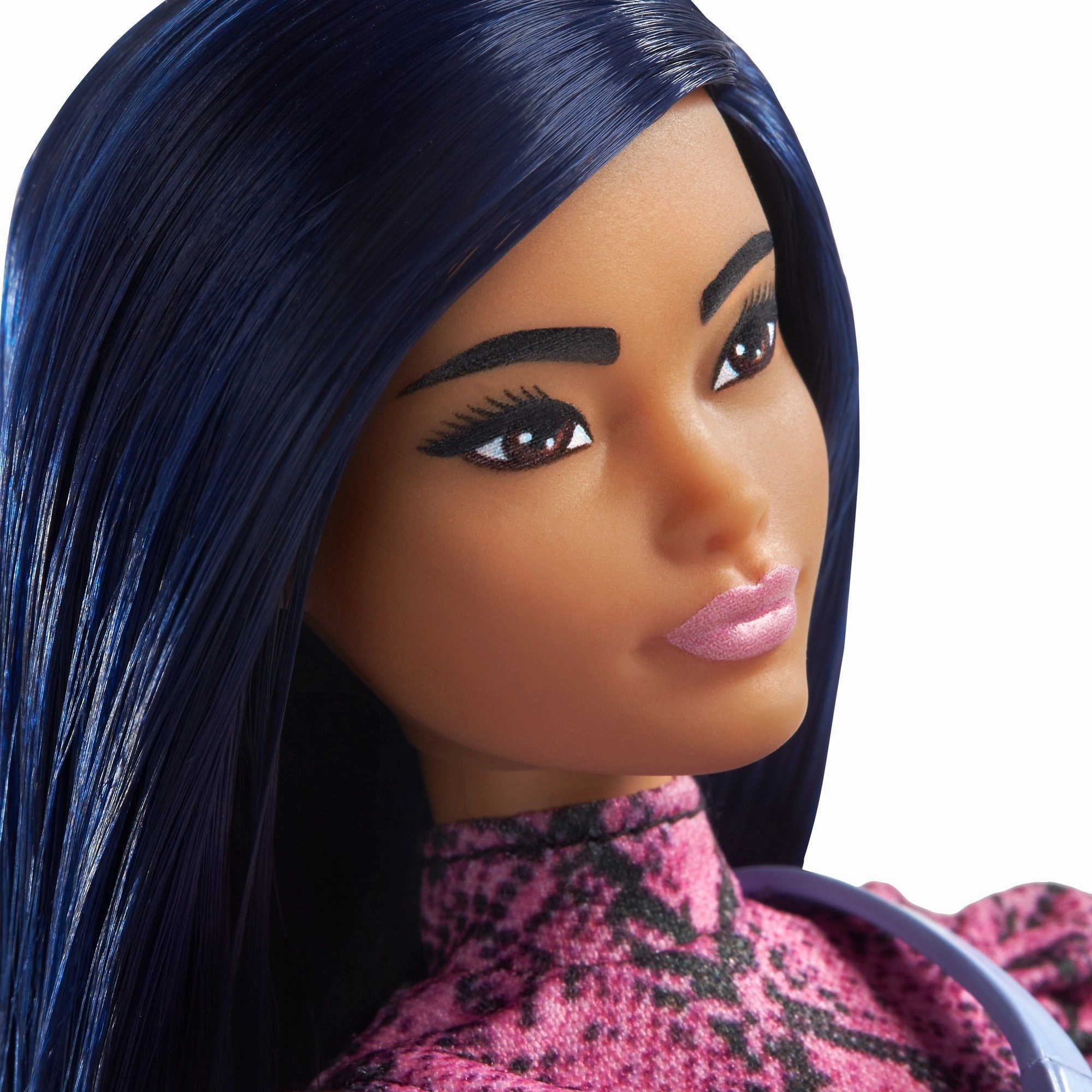 Barbie Fashionista Doll - 143 Pink Snake Print Dress With Waist Bag