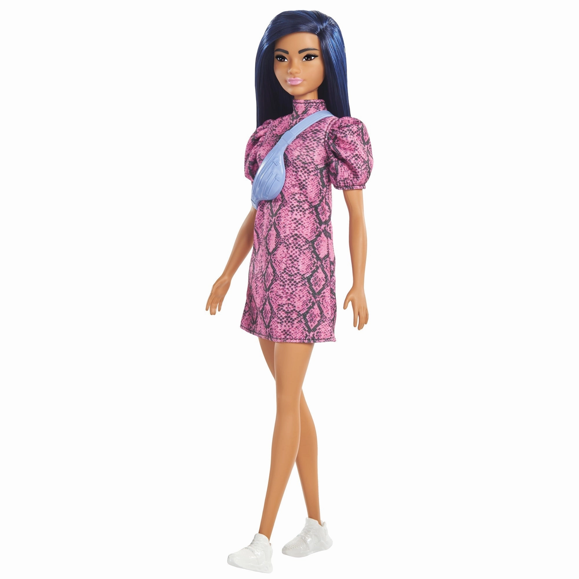 Barbie Fashionista Doll - 143 Pink Snake Print Dress With Waist Bag