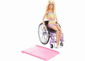 Barbie Fashionistas Doll with Wheelchair, Ramp, and Blonde Hair - Blue Eyes