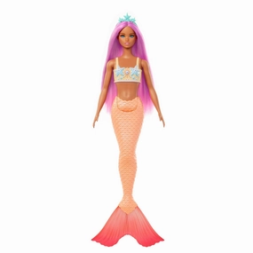 Barbie Mermaid Doll 3 with Fantasy Hair and Headband Accessories, Mermaid Toys with Shell-Inspired Bodices and Colorful Tails
