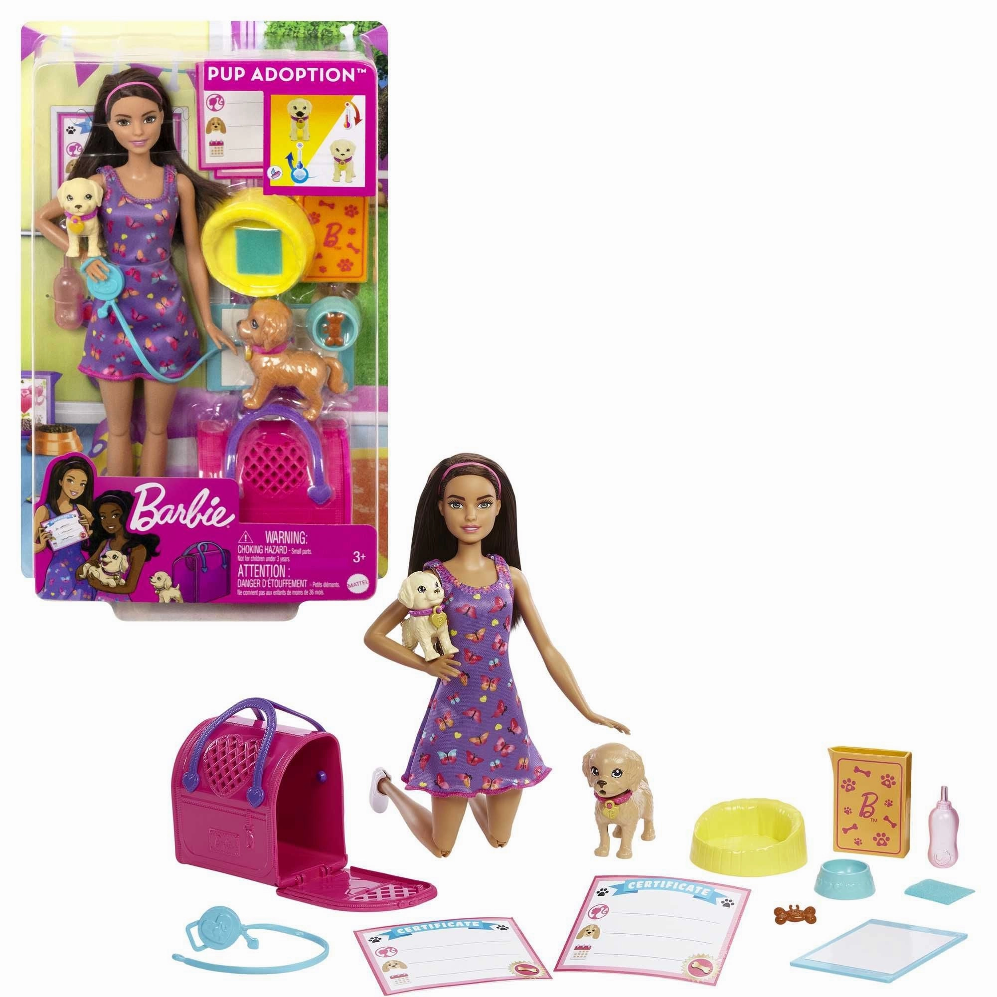 Barbie Pup Adoption Doll And Accessories