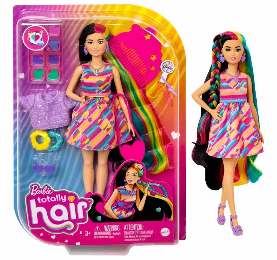 Barbie Totally Hair Doll Heart Themed