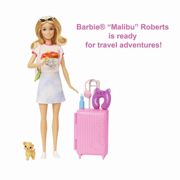 Barbie Travel Doll With Puppy And Accessories
