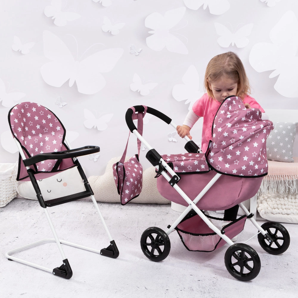 Bayer Design Cozy 3-Piece Dolls Playset - Pink, White, Stars