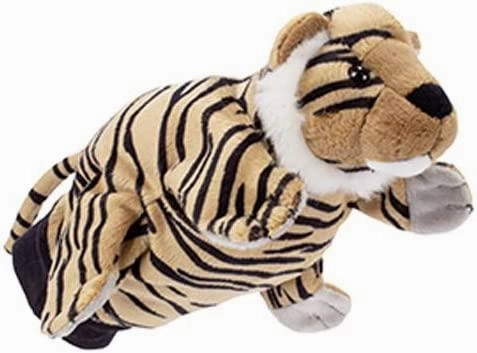 Beleduc Children's Tiger Interactive Hand Puppet Toy for Ages 3 and Up