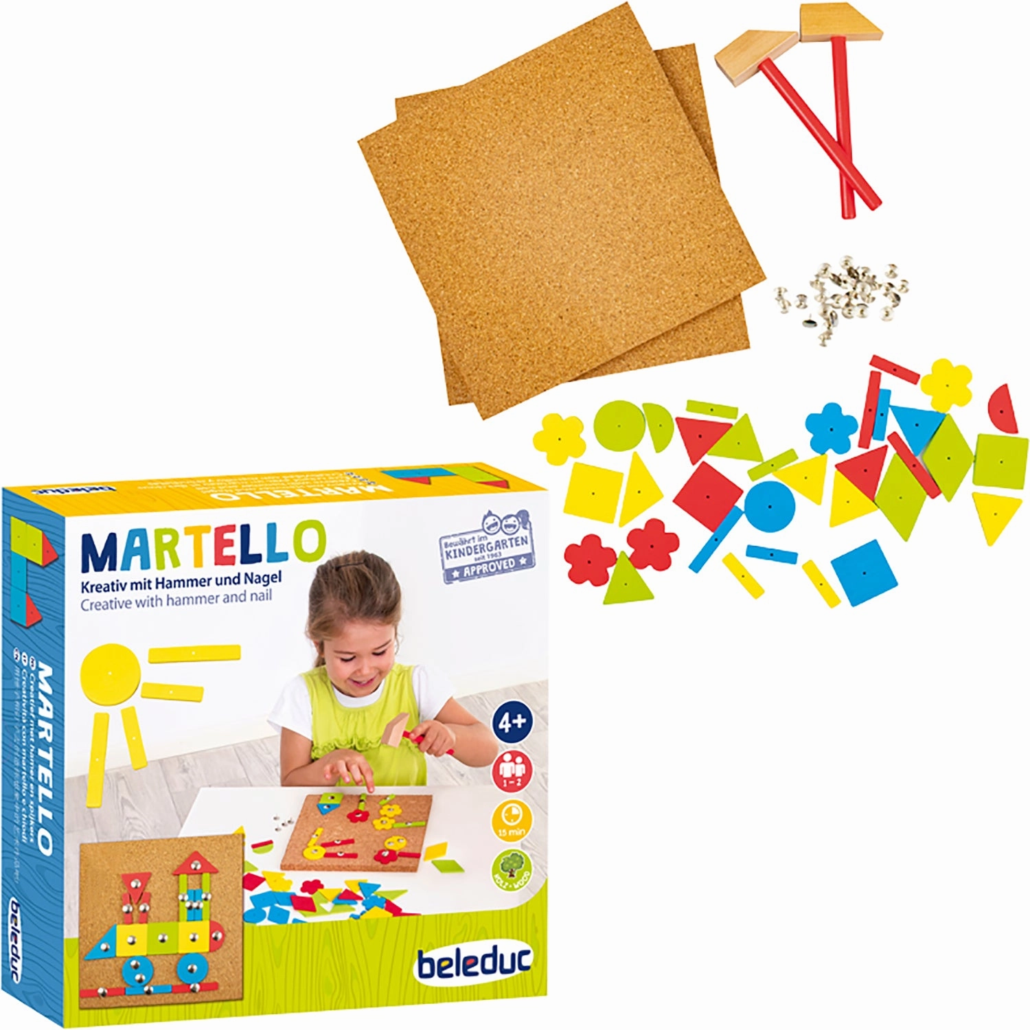 Beleduc Martello Game - Creative Cork Board Hammer & Nails Kit