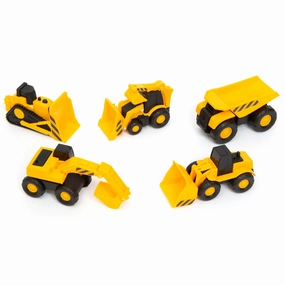 Boley Mini Construction Fleet - 5pk Yellow & Black, Detailed Toy Vehicles Playset